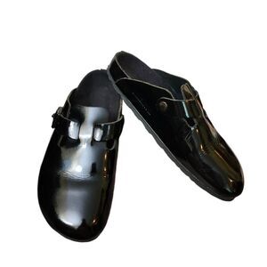 Birkenstock Boston Black Patent Leather